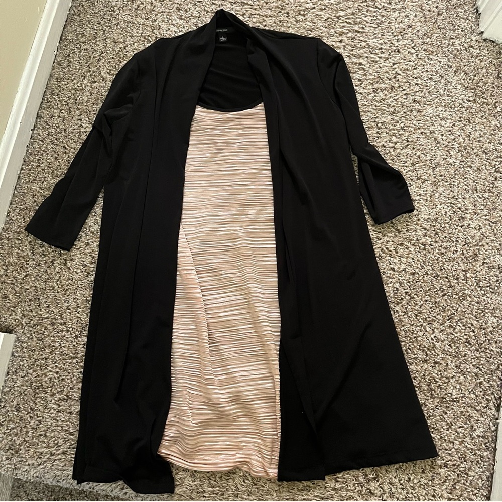 Espresso Womens Dress Size Large Pink with Black Sweater